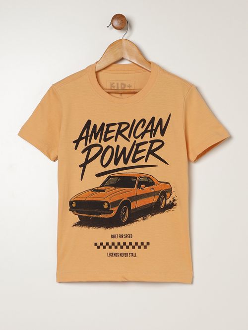 Camiseta Manga Curta Kid+ Infantil Para Menino- MARROM