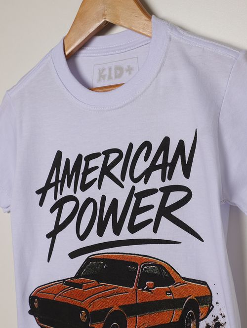 Camiseta Manga Curta Kid+ Infantil Para Menino- BRANCO