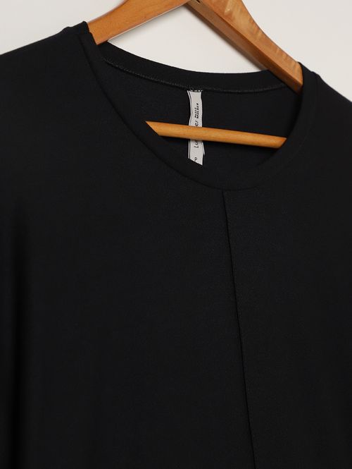 Blusa Manga Curta Plus Size Feminina PRETO