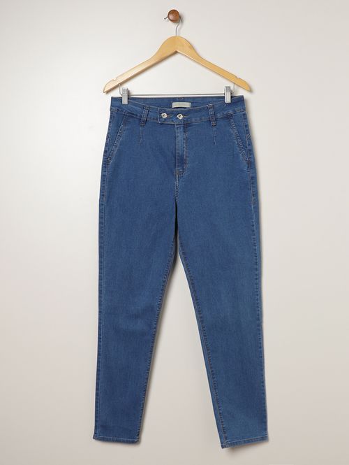 Calça Jeans Cigarrete Pisom Plus Size Feminina AZUL