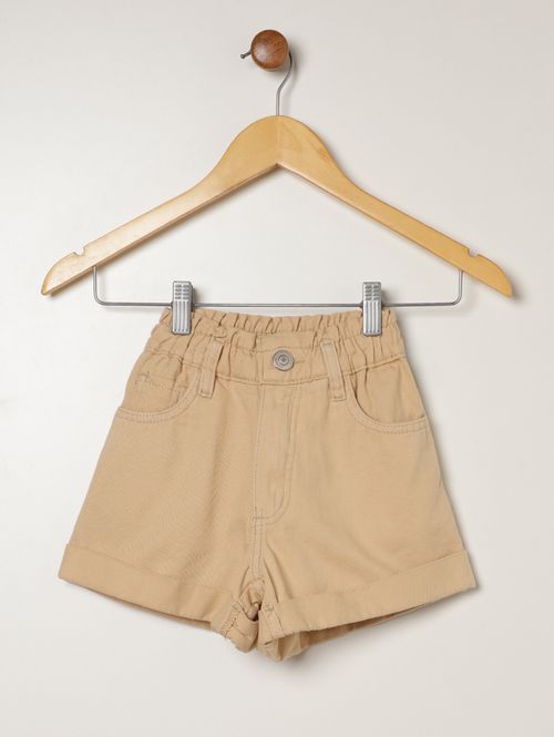 Short Sarja Juvenil Para Menina - BEGE