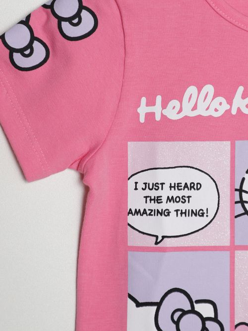 Blusa Laço Hello Kitty Infantil Para Menina - ROSA
