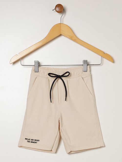 Bermuda Moletinho Infantil Para Menino - AREIA