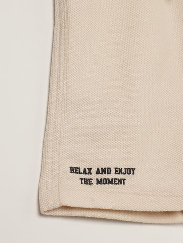 Bermuda Moletinho Infantil Para Menino - AREIA