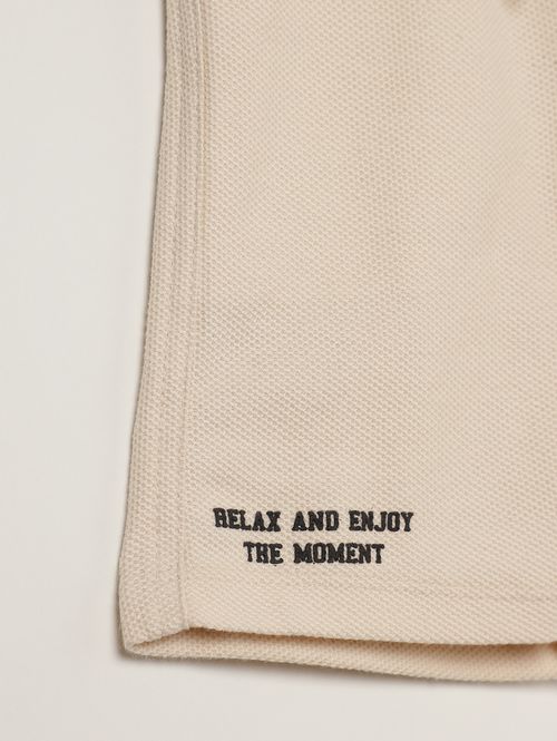 Bermuda Moletinho Infantil Para Menino - AREIA