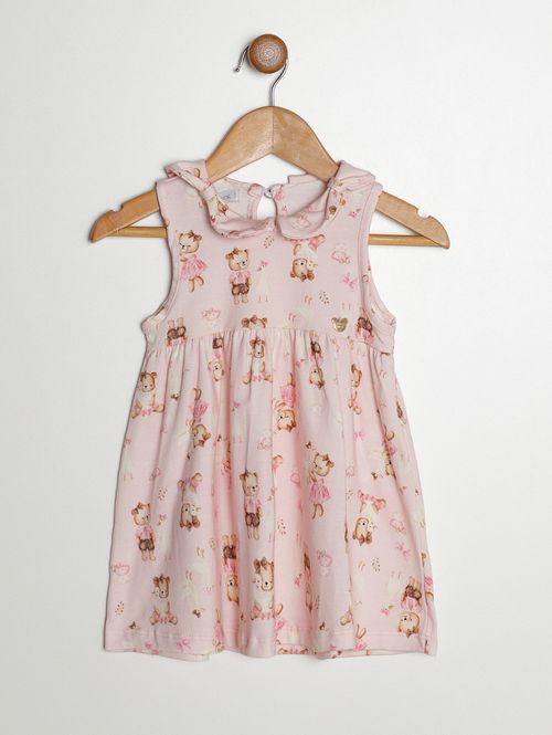 Vestido Cotton Infantil Para Bebê - ROSA