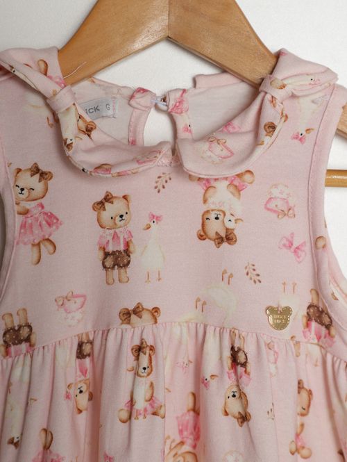Vestido Cotton Infantil Para Bebê - ROSA