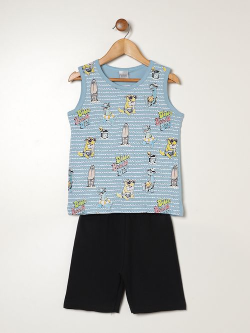 Conjunto Curto Infantil Para Menino - AZUL