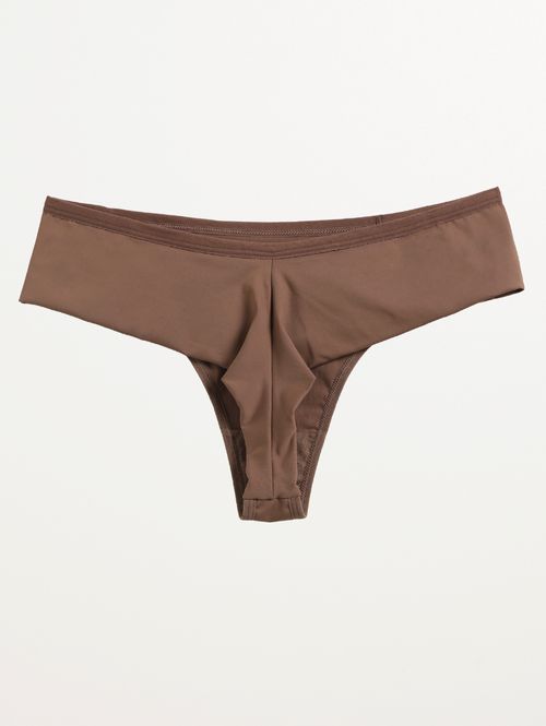 Calcinha Microfibra Fio Duplo Feminina MARROM