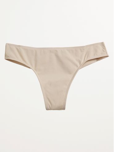Biquíni Tanga Slim Fio Duplo Conforto Feminino OFF WHITE