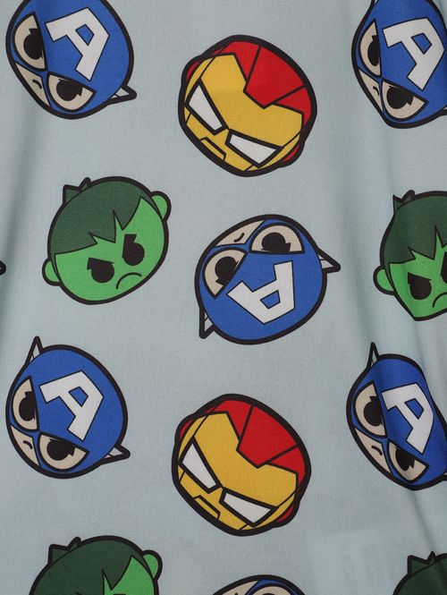 Pijama Curto Avengers Infantil Para Menino - AZUL