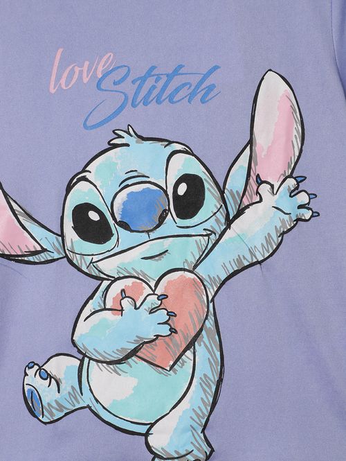 Pijama Curto Stitch Infantil Para Menina - AZUL