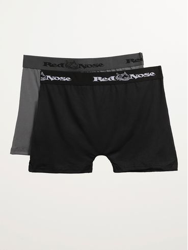 Kit Com 02 Cuecas Boxer Masculina CINZA/PRETO