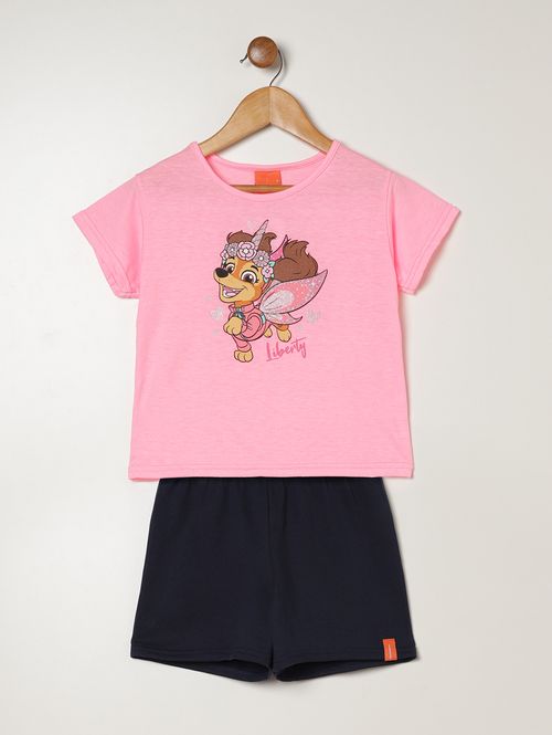 Conjunto Patrulha Canina Infantil Para Menina- ROSA