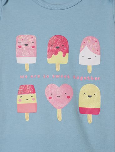 Body Com Faixa Infantil Para Bebê - AZUL