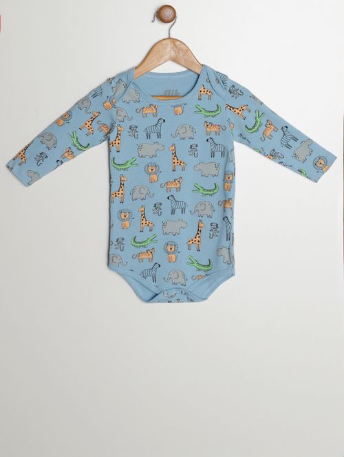 Body Estampado Infantil Para Bebê - AZUL