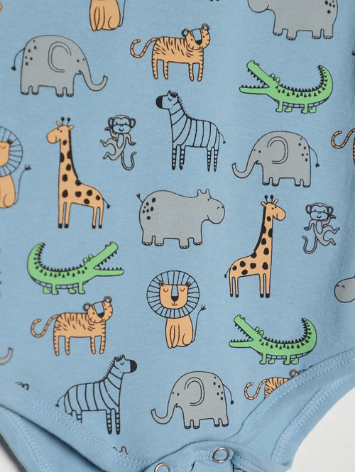 Body Estampado Infantil Para Bebê - AZUL