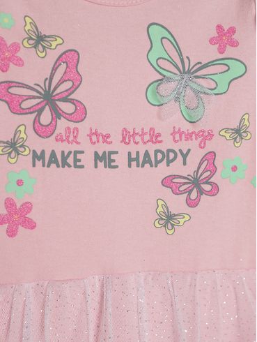 Body Estampado Infantil Para Bebê - ROSA CLARO