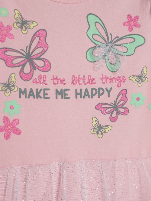 Body Estampado Infantil Para Bebê - ROSA CLARO