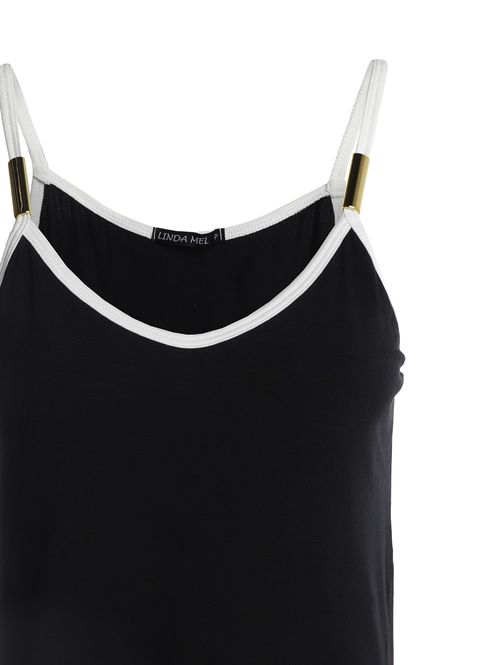 Blusa Alça Feminina PRETO/PRETO/OFF WHITE