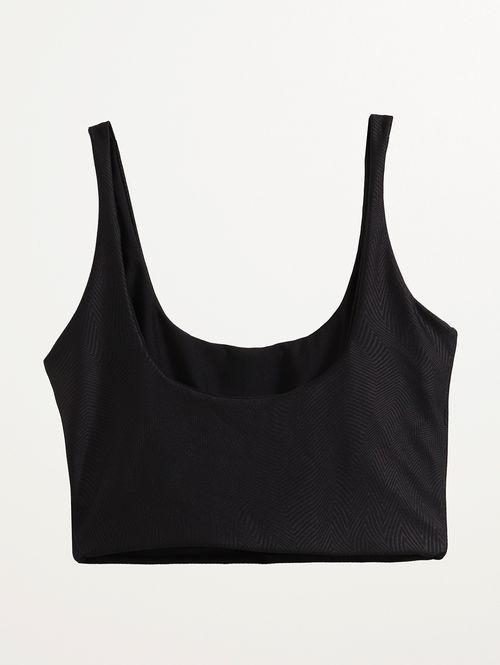 Top Fitness Cavado Vels Feminino PRETO