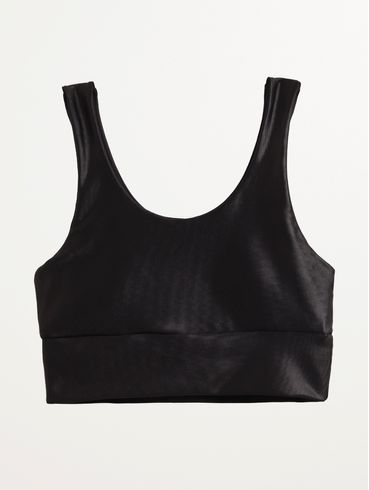 Top Fitness Cirrê Vels Feminino PRETO