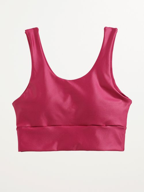 Top Fitness Cirrê Vels Feminino ROSA