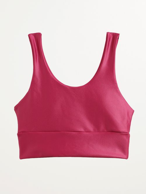 Top Fitness Cirrê Vels Feminino ROSA