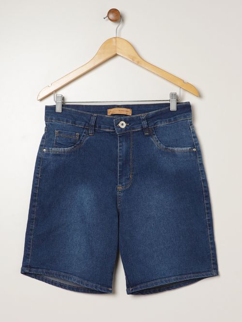 Bermuda Jeans Plus Size Feminina AZUL