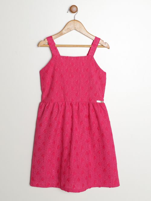 Vestido Laise Juvenil Para Menina - PINK