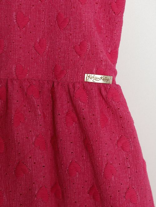 Vestido Laise Juvenil Para Menina - PINK