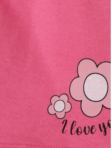Short Moletinho Infantil Para Menina- ROSA