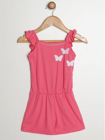 Macacão Malha Infantil Para Menina - ROSA