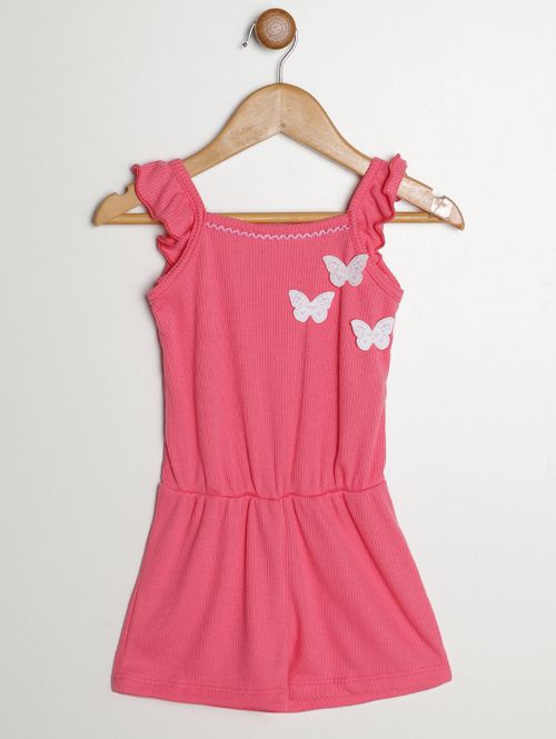 Macacão Malha Infantil Para Menina - ROSA