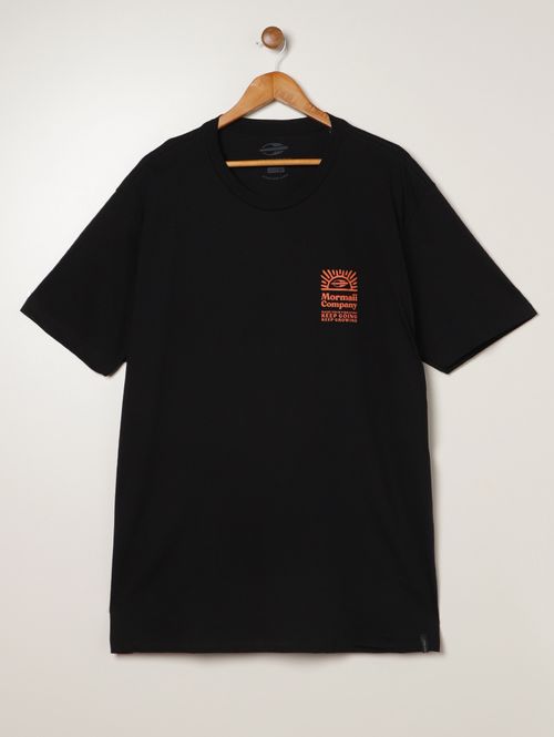 Camiseta Estampada Mormaii Plus Size Masculina PRETO