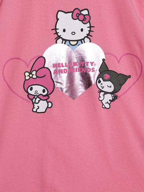 Camiseta Hello Kitty Juvenil Para Menina - ROSA