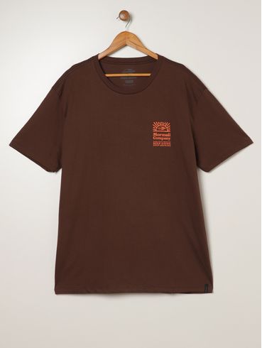 Camiseta Estampada Mormaii Plus Size Masculina MARROM