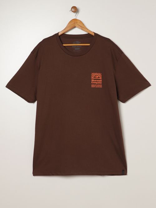 Camiseta Estampada Mormaii Plus Size Masculina MARROM