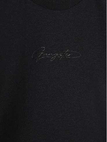 Camiseta Manga Curta Gangster Juvenil Para Menino PRETO