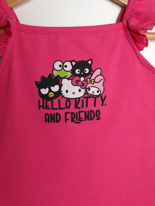 Blusa Regata Hello Kitty Infantil Para Menina - PINK