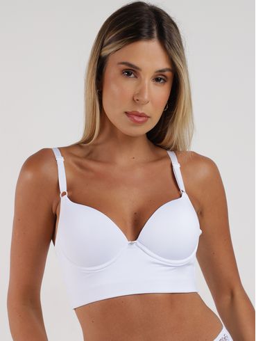 Sutiã Com Bojo Base Dupla Feminino BRANCO