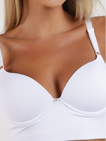 Sutiã Com Bojo Base Dupla Feminino BRANCO