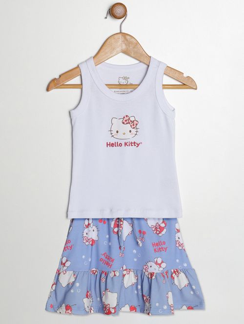Conjunto Curto Infantil Para Menina - AZUL