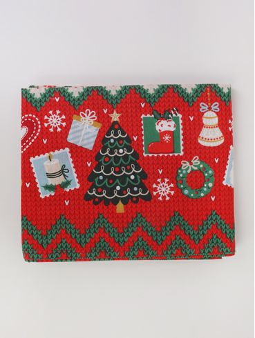 Toalha de Mesa Momentos Lepper BEGE/VERMELHO