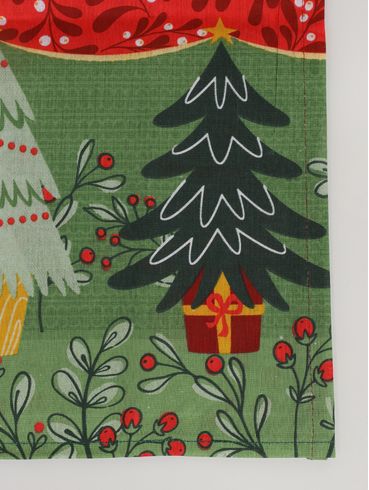 Toalha de Mesa Celebra Natalina Lepper VERMELHO/VERDE