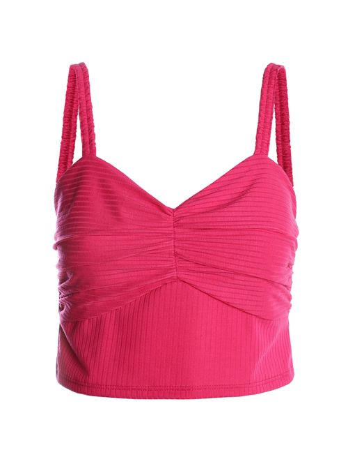 Blusa Cropped Canelado Autentique Feminina ROSA