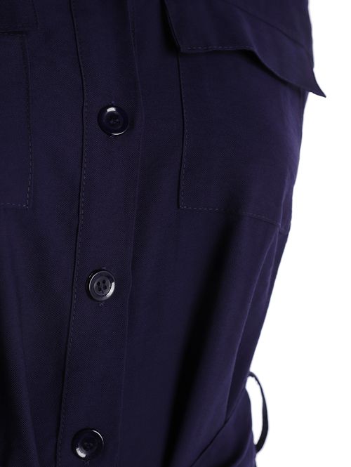 Vestido Midi Sem Manga Feminino MARINHO