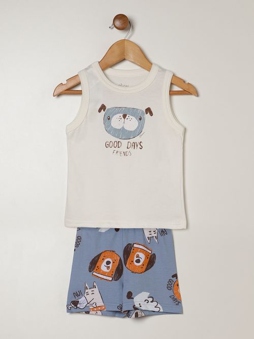 Conjunto Curto Infantil Para Bebê - OFF WHITE