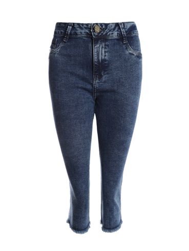 Calça Jeans Pantacourt Bivik Feminina AZUL