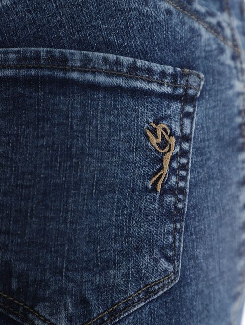 Calça Jeans Pantacourt Bivik Feminina AZUL